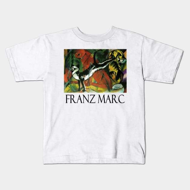 Three Cats by Franz Marc Kids T-Shirt by Naves